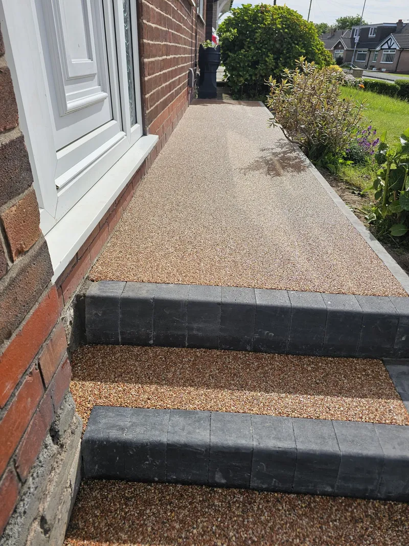 Resin-bound path & steps