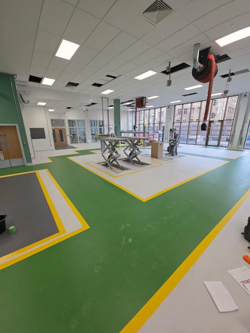 Automotive training centre · zoned epoxy