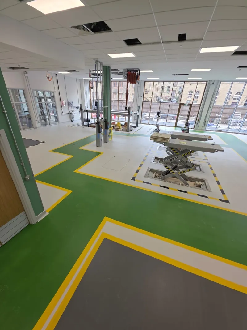 Automotive training centre · safety markings
